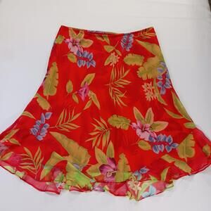 Notations RN#58719 Women's Multicolor Floral A-Line Skirt Size 1X